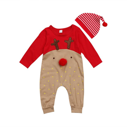 Baby Christmas Rompers And Hat