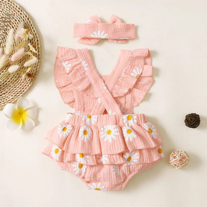 Baby Girl Flower Print Bodysuit