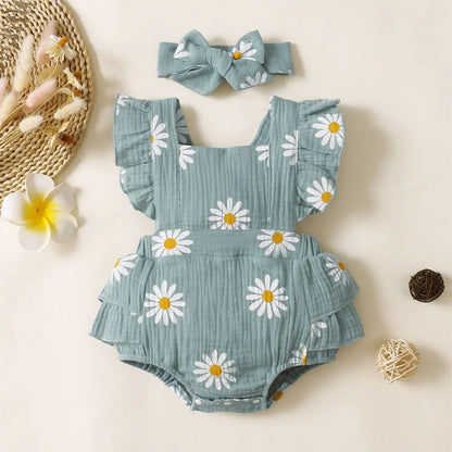 Baby Girl Flower Print Bodysuit