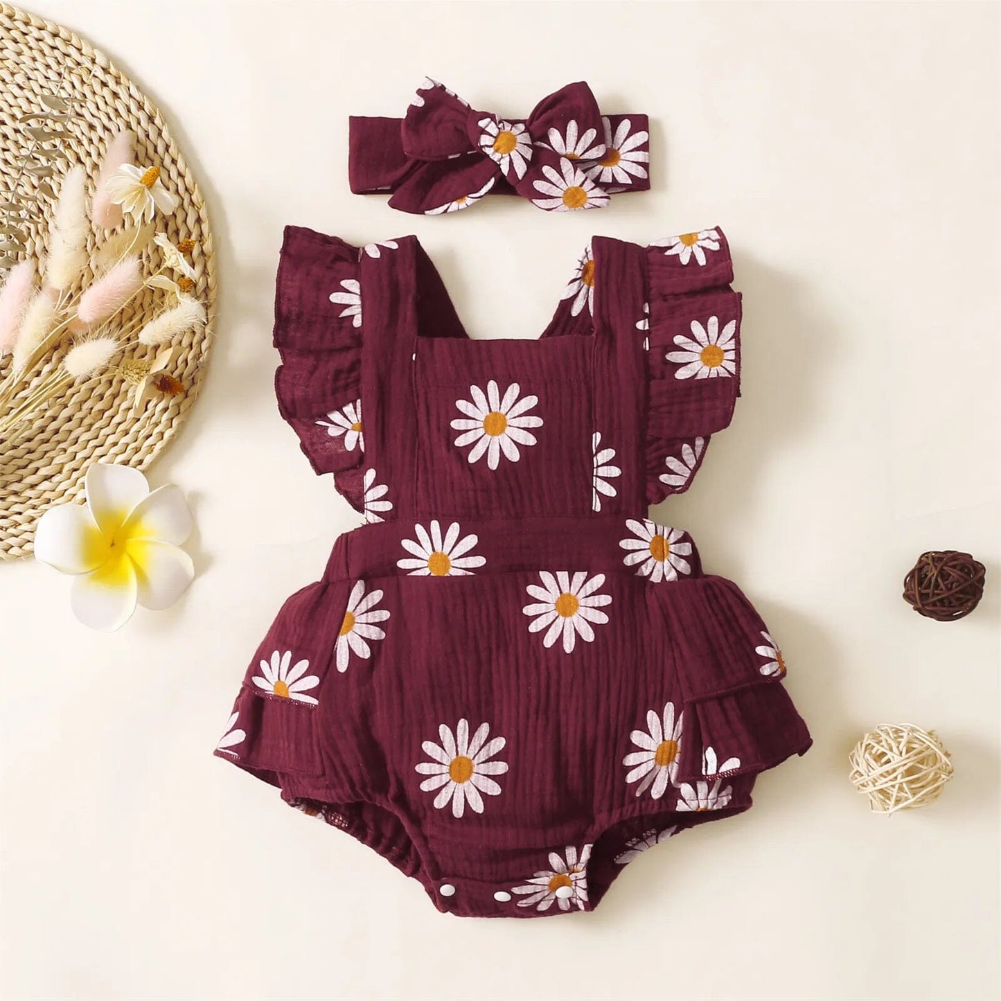 Baby Girl Flower Print Bodysuit