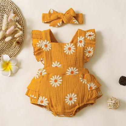 Baby Girl Flower Print Bodysuit