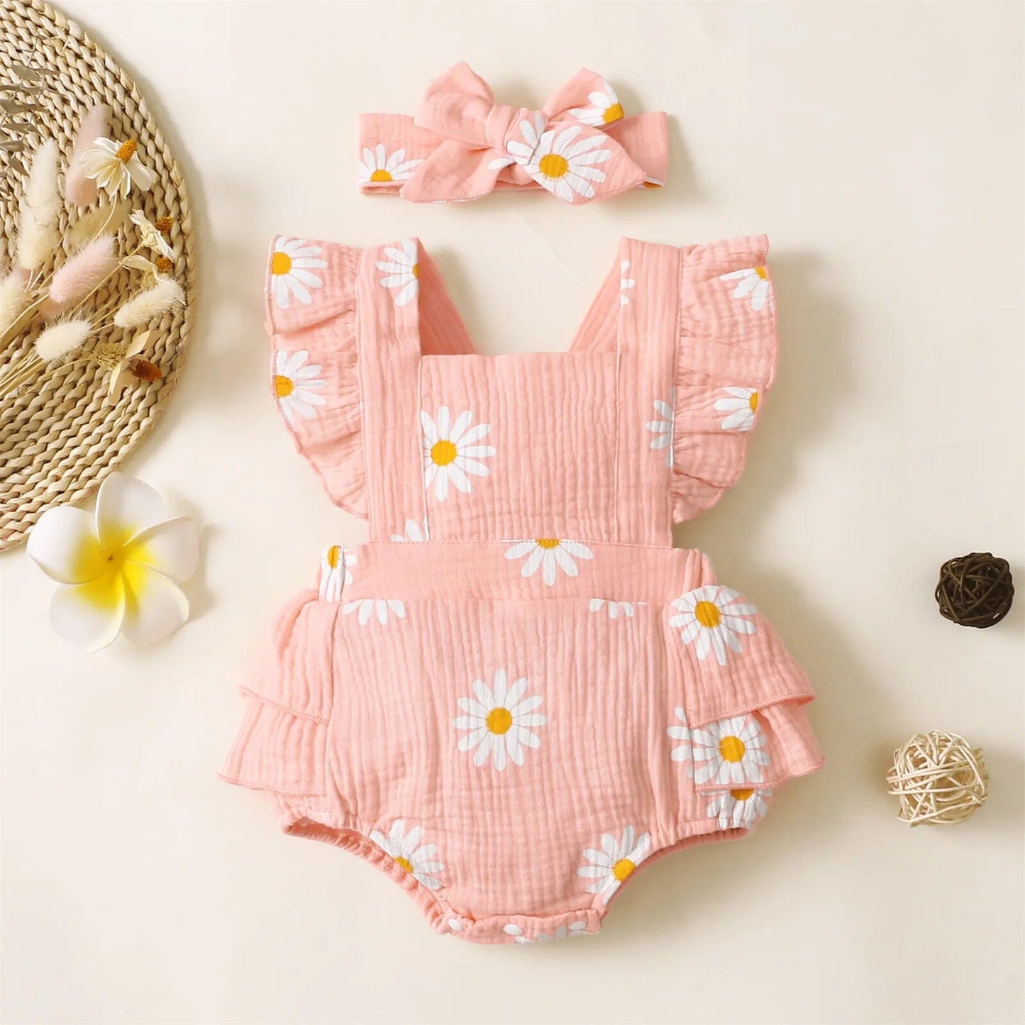 Baby Girl Flower Print Bodysuit