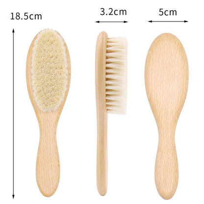 Soft Wool Baby Hair Brush Set