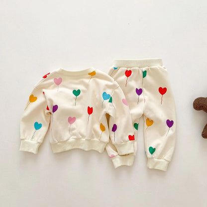 Baby Tracksuit Set Love Printing