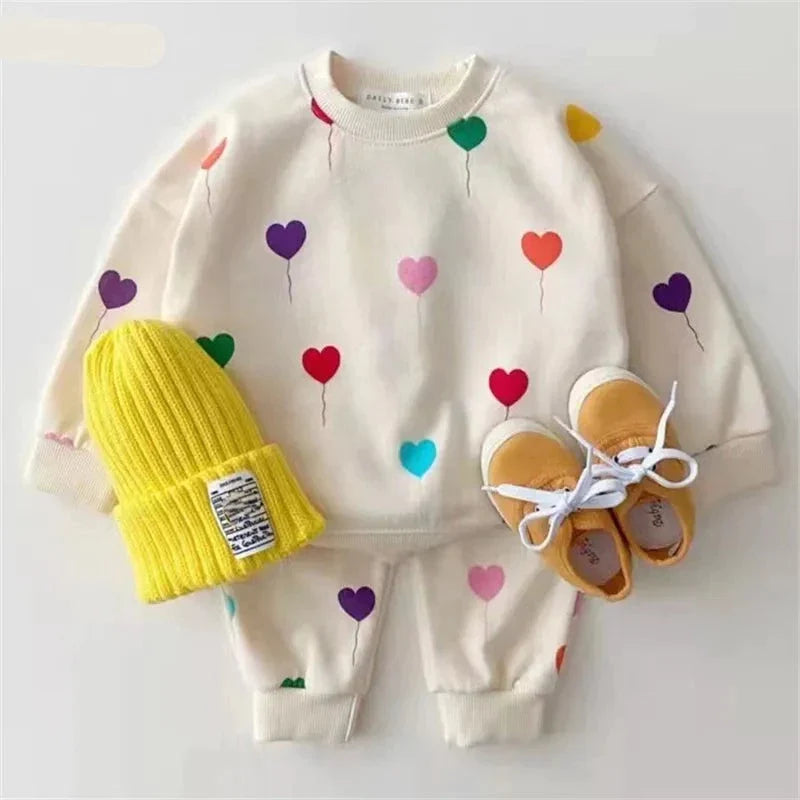 Baby Tracksuit Set Love Printing