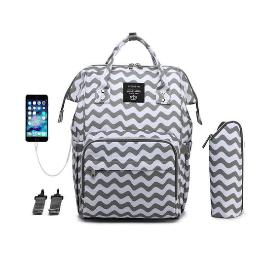 Waterproof Diaper Bag with USB Charging Port