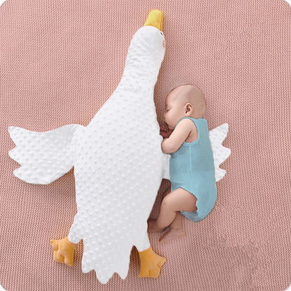 White Goose Stuffed Baby Pillow