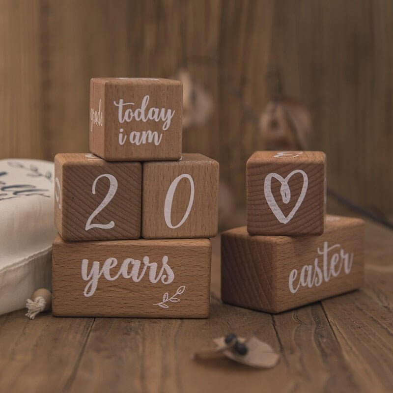 Wooden Baby Milestone Cards